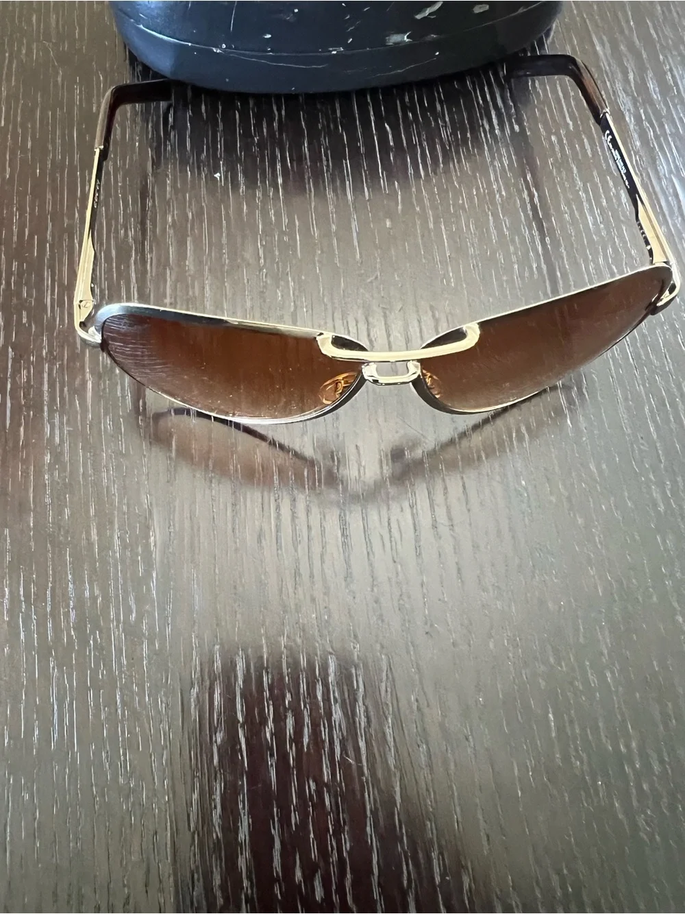 Gucci Men's Aviator Sunglasses with Brown Gradient Lenses and Gold Frame